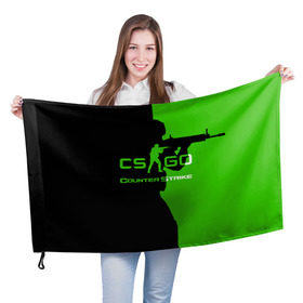 Флаг 3D с принтом CS GO в Белгороде, 100% полиэстер | плотность ткани — 95 г/м2, размер — 67 х 109 см. Принт наносится с одной стороны | csgo | global offensive | контр страйк | контра
