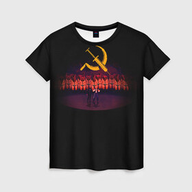 Женская футболка 3D с принтом Mother russia bleeds 2 в Белгороде, 100% полиэфир ( синтетическое хлопкоподобное полотно) | прямой крой, круглый вырез горловины, длина до линии бедер | indie | mother russia bleeds | игра | игры | инди