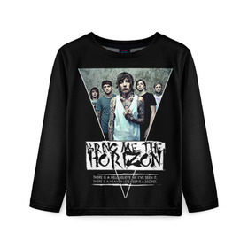 Детский лонгслив 3D с принтом Bring Me The Horizon в Белгороде, 100% полиэстер | длинные рукава, круглый вырез горловины, полуприлегающий силуэт
 | bmth | bring me | bring me the horizon | bring me the horizont | doomed | бринг ми | бринг ми зе | бринг ми зе хоризон