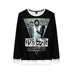 Женский свитшот 3D с принтом Bring Me The Horizon в Белгороде, 100% полиэстер с мягким внутренним слоем | круглый вырез горловины, мягкая резинка на манжетах и поясе, свободная посадка по фигуре | bmth | bring me | bring me the horizon | bring me the horizont | doomed | бринг ми | бринг ми зе | бринг ми зе хоризон