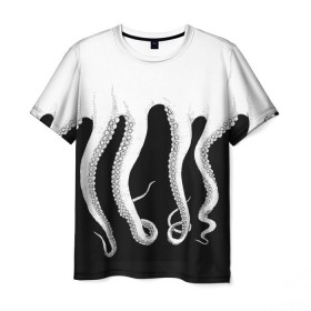 Мужская футболка 3D с принтом Octopus в Белгороде, 100% полиэфир | прямой крой, круглый вырез горловины, длина до линии бедер | octopus