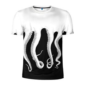Мужская футболка 3D спортивная с принтом Octopus в Белгороде, 100% полиэстер с улучшенными характеристиками | приталенный силуэт, круглая горловина, широкие плечи, сужается к линии бедра | octopus
