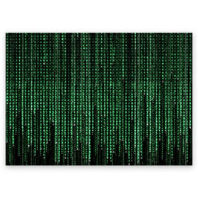Поздравительная открытка с принтом Матрица в Белгороде, 100% бумага | плотность бумаги 280 г/м2, матовая, на обратной стороне линовка и место для марки
 | атака | буквы | виртуальный мир | вирус | гаджет | девайс | иероглифы | интернет | компьютер | матрица | паутина | программист | сеть | символы | софт | хакер | цифры