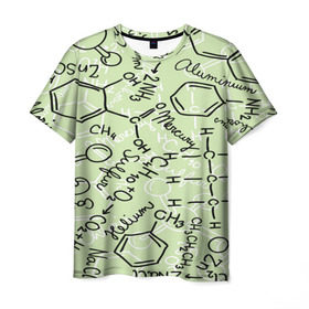 Мужская футболка 3D с принтом Формула в Белгороде, 100% полиэфир | прямой крой, круглый вырез горловины, длина до линии бедер | новая | формула | химия