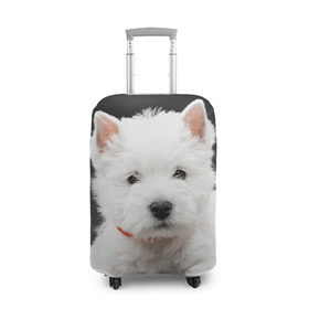Чехол для чемодана 3D с принтом Вест-хайленд-уайт-терьер в Белгороде, 86% полиэфир, 14% спандекс | двустороннее нанесение принта, прорези для ручек и колес | Тематика изображения на принте: вест хайленд уайт терьер | животное | порода | собака