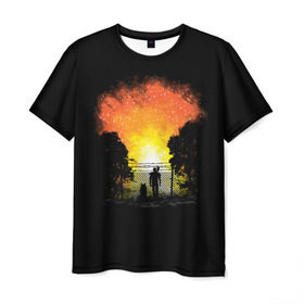 Мужская футболка 3D с принтом Wasteland Apocalypse в Белгороде, 100% полиэфир | прямой крой, круглый вырез горловины, длина до линии бедер | atom | bomb | boy | fallout | radioactive | vault | wasteland | атом | бой | бомба | волт | мальчик | радиация | фоллаут | ядерная