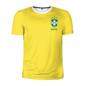 Мужская футболка 3D спортивная с принтом Сборная Бразилии в Белгороде, 100% полиэстер с улучшенными характеристиками | приталенный силуэт, круглая горловина, широкие плечи, сужается к линии бедра | brazil | америка | бразилия