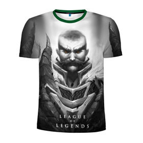 Мужская футболка 3D спортивная с принтом Браум в Белгороде, 100% полиэстер с улучшенными характеристиками | приталенный силуэт, круглая горловина, широкие плечи, сужается к линии бедра | Тематика изображения на принте: braum | league of legends | браум | лига легенд