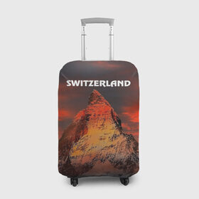 Чехол для чемодана 3D с принтом Швейцария в Белгороде, 86% полиэфир, 14% спандекс | двустороннее нанесение принта, прорези для ручек и колес | switzerland | альпы | горы | заграница | отдых | отпуск | туризм | турист