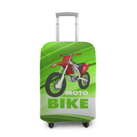 Чехол для чемодана 3D с принтом Motobike в Белгороде, 86% полиэфир, 14% спандекс | двустороннее нанесение принта, прорези для ручек и колес | байк | байкер | мото | мотогонки | мотоспорт | мотоцикл