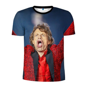 Мужская футболка 3D спортивная с принтом Rolling Stones в Белгороде, 100% полиэстер с улучшенными характеристиками | приталенный силуэт, круглая горловина, широкие плечи, сужается к линии бедра | Тематика изображения на принте: 