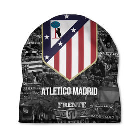 Шапка 3D с принтом Атлетико Мадрид в Белгороде, 100% полиэстер | универсальный размер, печать по всей поверхности изделия | atletico madrid | club | football | spanish | атлетико мадрид | испанский | клуб | футбольный