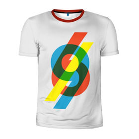 Мужская футболка 3D спортивная с принтом 69 в Белгороде, 100% полиэстер с улучшенными характеристиками | приталенный силуэт, круглая горловина, широкие плечи, сужается к линии бедра | math | number | retro | алгебра | математика | ностальгия | ретро | цифра | число