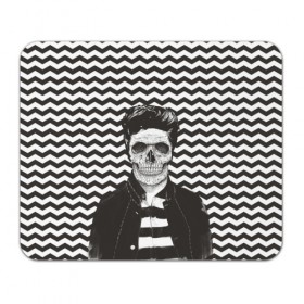 Коврик прямоугольный с принтом Мертвый модник в Белгороде, натуральный каучук | размер 230 х 185 мм; запечатка лицевой стороны | bone | death | fashion | hipster | skelet | skull | кости | мода | скелет | темный | хипстер | череп