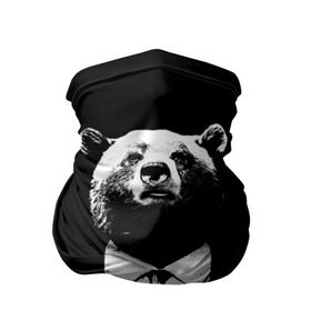 Бандана-труба 3D с принтом Медведь бизнесмен в Белгороде, 100% полиэстер, ткань с особыми свойствами — Activecool | плотность 150‒180 г/м2; хорошо тянется, но сохраняет форму | Тематика изображения на принте: animal | bear | beast | business | suit | бизнес | джентльмен | животное | зверь | медведь | смокинг