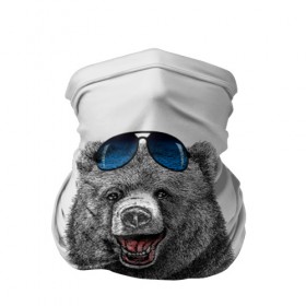 Бандана-труба 3D с принтом Счастливый медведь в Белгороде, 100% полиэстер, ткань с особыми свойствами — Activecool | плотность 150‒180 г/м2; хорошо тянется, но сохраняет форму | animal | bear | beast | fashion | funny | животное | зверь | медведь | мода | радость | счастье