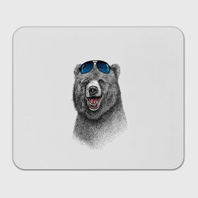 Коврик прямоугольный с принтом Счастливый медведь в Белгороде, натуральный каучук | размер 230 х 185 мм; запечатка лицевой стороны | animal | bear | beast | fashion | funny | животное | зверь | медведь | мода | радость | счастье