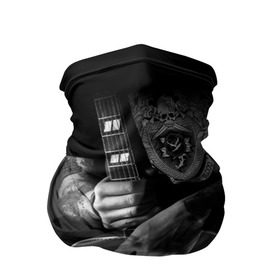 Бандана-труба 3D с принтом Гитарист в Белгороде, 100% полиэстер, ткань с особыми свойствами — Activecool | плотность 150‒180 г/м2; хорошо тянется, но сохраняет форму | Тематика изображения на принте: rock | гитара | рок | рок жив | рок музыка | русский рок