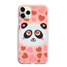 Чехол для iPhone 11 Pro Max матовый с принтом Влюбленная панда в Белгороде, Силикон |  | любовь | панда | сердце