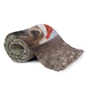 Плед 3D с принтом Рождественский ленивец в Белгороде, 100% полиэстер | закругленные углы, все края обработаны. Ткань не мнется и не растягивается | джунгли | животное | ленивый | лень | новый год | рождество | снег | снежинки | тропики | улыбка | шапка