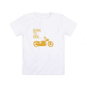 Детская футболка хлопок с принтом Мото в Белгороде, 100% хлопок | круглый вырез горловины, полуприлегающий силуэт, длина до линии бедер | 2 | байк | дорога | колеса | мото