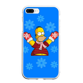 Чехол для iPhone 7Plus/8 Plus матовый с принтом Симпсоны новогодние 2 в Белгороде, Силикон | Область печати: задняя сторона чехла, без боковых панелей | simpsons | барт | барт симпсон | гомер | гомер симпсон | новый год | симпсоны | снег | снежинки