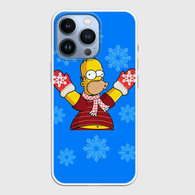 Чехол для iPhone 13 Pro с принтом Симпсоны новогодние 2 в Белгороде,  |  | simpsons | барт | барт симпсон | гомер | гомер симпсон | новый год | симпсоны | снег | снежинки