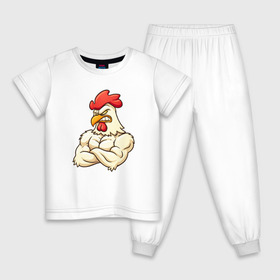 Детская пижама хлопок с принтом Символ года 2017 в Белгороде, 100% хлопок |  брюки и футболка прямого кроя, без карманов, на брюках мягкая резинка на поясе и по низу штанин
 | Тематика изображения на принте: год петуха