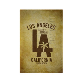 Обложка для паспорта матовая кожа с принтом Лос-Анджелес в Белгороде, натуральная матовая кожа | размер 19,3 х 13,7 см; прозрачные пластиковые крепления | america | beach | california state | los angeles | palm trees | sea | states | united | usa | америки | калифорния | лос анджелес | море | пальмы | пляж | соединенные | сша | штат | штаты