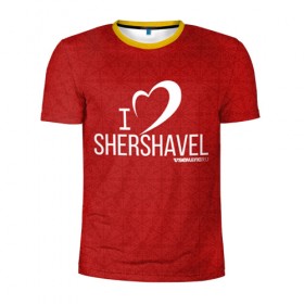 Мужская футболка 3D спортивная с принтом Love Shershavel 3 в Белгороде, 100% полиэстер с улучшенными характеристиками | приталенный силуэт, круглая горловина, широкие плечи, сужается к линии бедра | gesh | геш | зима | сноуборд | шерегеш | шершавель