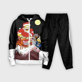 Детский костюм 3D с принтом Симпсон   Санта Клаус в Белгороде,  |  | bart | christmas | happy new year | homer simpson | the simpsons | барт | гомер | дед мороз | луна | новый год | олень | подарки | санта | снег | собака | сосульки