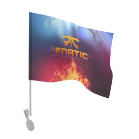 Флаг для автомобиля с принтом Fnatic Team в Белгороде, 100% полиэстер | Размер: 30*21 см | best team | fnatic | team