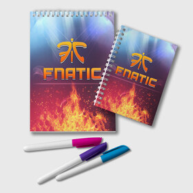 Блокнот с принтом Fnatic Team в Белгороде, 100% бумага | 48 листов, плотность листов — 60 г/м2, плотность картонной обложки — 250 г/м2. Листы скреплены удобной пружинной спиралью. Цвет линий — светло-серый
 | best team | fnatic | team