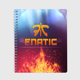 Тетрадь с принтом Fnatic Team в Белгороде, 100% бумага | 48 листов, плотность листов — 60 г/м2, плотность картонной обложки — 250 г/м2. Листы скреплены сбоку удобной пружинной спиралью. Уголки страниц и обложки скругленные. Цвет линий — светло-серый
 | Тематика изображения на принте: best team | fnatic | team