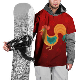 Накидка на куртку 3D с принтом Год петуха в Белгороде, 100% полиэстер |  | Тематика изображения на принте: год петуха | красный | новый год | огненный петух | петух | снежинки