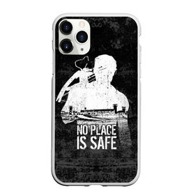 Чехол для iPhone 11 Pro матовый с принтом No Place is Safe в Белгороде, Силикон |  | bone | carl | rick | skelet | skull | walking dead | zombie | граймс | зомби | карл | кости | рик | скелет | ходячие мертвецы | череп