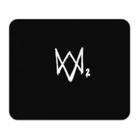 Коврик прямоугольный с принтом Watch Dogs 2 лого в Белгороде, натуральный каучук | размер 230 х 185 мм; запечатка лицевой стороны | logo | watchdogs
