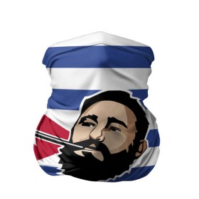 Бандана-труба 3D с принтом Fidel Castro в Белгороде, 100% полиэстер, ткань с особыми свойствами — Activecool | плотность 150‒180 г/м2; хорошо тянется, но сохраняет форму | castro | che | fidel | guevara | гевара | кастро | фидель | че