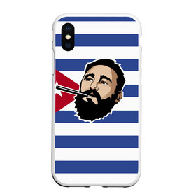 Чехол для iPhone XS Max матовый с принтом Fidel Castro в Белгороде, Силикон | Область печати: задняя сторона чехла, без боковых панелей | castro | che | fidel | guevara | гевара | кастро | фидель | че