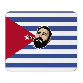 Коврик прямоугольный с принтом Fidel Castro в Белгороде, натуральный каучук | размер 230 х 185 мм; запечатка лицевой стороны | castro | che | fidel | guevara | гевара | кастро | фидель | че