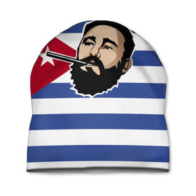 Шапка 3D с принтом Fidel Castro в Белгороде, 100% полиэстер | универсальный размер, печать по всей поверхности изделия | Тематика изображения на принте: castro | che | fidel | guevara | гевара | кастро | фидель | че
