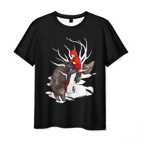 Мужская футболка 3D с принтом Волчонок в Белгороде, 100% полиэфир | прямой крой, круглый вырез горловины, длина до линии бедер | Тематика изображения на принте: teen wolf