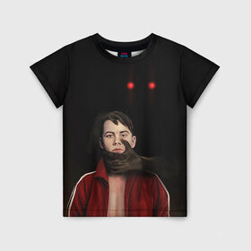 Детская футболка 3D с принтом Волчонок в Белгороде, 100% гипоаллергенный полиэфир | прямой крой, круглый вырез горловины, длина до линии бедер, чуть спущенное плечо, ткань немного тянется | teen wolf