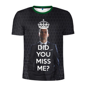 Мужская футболка 3D спортивная с принтом Keep Calm & Miss Me в Белгороде, 100% полиэстер с улучшенными характеристиками | приталенный силуэт, круглая горловина, широкие плечи, сужается к линии бедра | holmes | sherlock | мориарти | профессор | холмс | шерлок