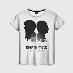 Женская футболка 3D с принтом Sherlock Edition в Белгороде, 100% полиэфир ( синтетическое хлопкоподобное полотно) | прямой крой, круглый вырез горловины, длина до линии бедер | doctor | holmes | sherlock | watson | ватсон | доктор | профессор | холмс | шерлок