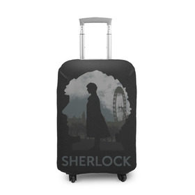 Чехол для чемодана 3D с принтом Sherlock World в Белгороде, 86% полиэфир, 14% спандекс | двустороннее нанесение принта, прорези для ручек и колес | doctor | holmes | холмс | шерлок