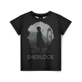 Детская футболка 3D с принтом Sherlock World в Белгороде, 100% гипоаллергенный полиэфир | прямой крой, круглый вырез горловины, длина до линии бедер, чуть спущенное плечо, ткань немного тянется | doctor | holmes | холмс | шерлок