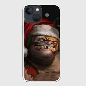 Чехол для iPhone 13 mini с принтом Пудж в Белгороде,  |  | christmas | dota | dota 2 | new year | pudge | дота | новый год | пудж | рождество