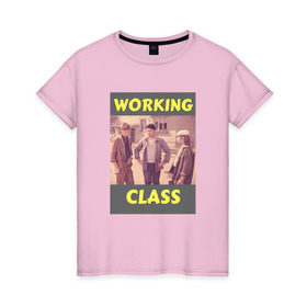 Женская футболка хлопок с принтом Афоня working class в Белгороде, 100% хлопок | прямой крой, круглый вырез горловины, длина до линии бедер, слегка спущенное плечо | афоня | кино | ссср