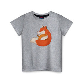Детская футболка хлопок с принтом Лисички в Белгороде, 100% хлопок | круглый вырез горловины, полуприлегающий силуэт, длина до линии бедер | Тематика изображения на принте: лиса | лисенок | лисица | лисичка